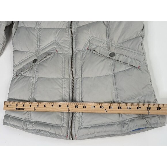 Woolrich Women’s Small Duck Down Puffer Jacket Full Zip Light Gray Frost - Picture 12 of 16